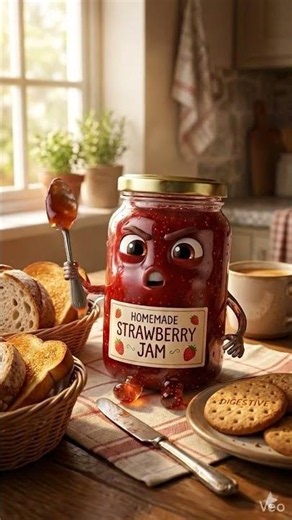 “JAM 🍯😎 | Funny Talking Jam AI Short | Dry Spoon Hack Viral Kitchen Video”
