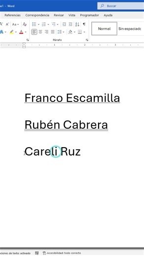 1.7M views · 28K reactions | Atajos de teclado en Word, como subrayar #tutorial #office #microsoftWord #yerrihz | Yerrihz | Facebook