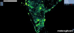 Light pollution-India (2012 vs 2019) on Make a GIF
