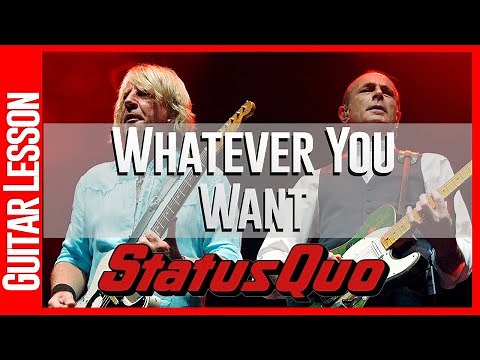 Status Quo - Whatever You Want - Guitar Lesson Tutorial