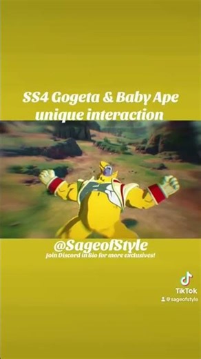 SS4 Gogeta & Baby Ape unique interaction #dragonball #dragonballz #dragonballsparkingzero #shorts
