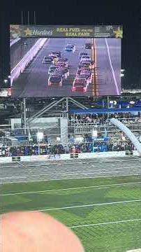 The green flag Fresh From Florida 250 at Daytona International Speedway.
