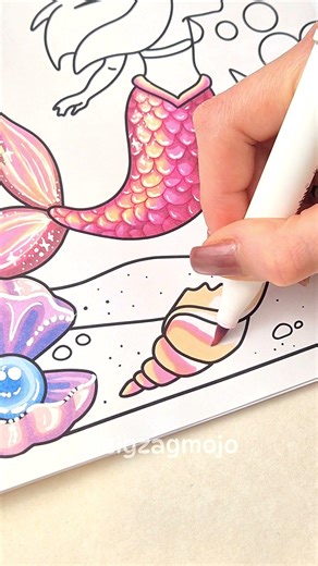 Coloring a seashell 🐚Part 3 of the underwater tutorial seriesIntense colors, bold underwater vibes ✨
