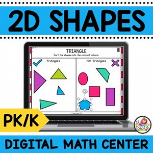 2D Shapes Worksheets Digital Math Activities on Interactive Google Slides