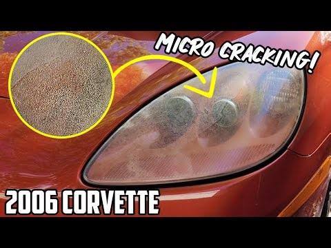 Attempting to remove Microcracking on a 2006 Corvette | Headlight Restoration