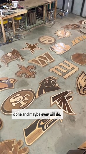 88K views · 2K reactions | The wins just keep stacking up for one local Wisconsin artist. Ike Wynter, a wood artist, has worked with the Brewers, NHL, and now the NFL. He collaborated with the NFL to create wooden replicas of all 32 teams' logos for the upcoming draft in Green Bay. | TMJ4 News | Facebook