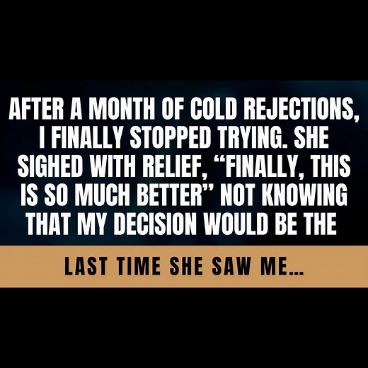 After a Month of Cold Rejections, I Finally Stopped Trying. She Smiled and Said, Finally, This Is Better — Not Realizing That Was the Last Time She’d Ever See Me. | King of Reddit