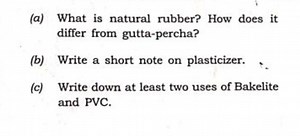 (a) What is natural rubber? How does it differ from gutta-perch... | Filo