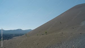 Cinder Cone Trail winding up mountain in Lassen National Park Stock Video