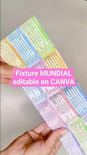 Fixture mundial 100% editable en Canva. Plantilla para imprimir. #mundial2026#papeleriacreativa