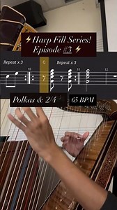 Harp Fill Series! Episode 3 | Polkas & 2/4 | (4 Fills)