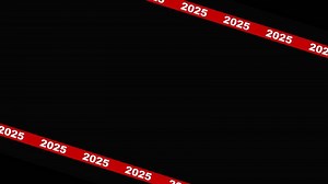 Red stripes with 2025 text animation