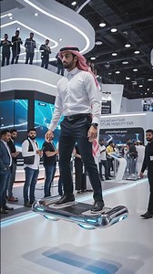 Futuristic Hoverboard in Action | Man Floats Above Crowd at Tech Expo 🚀✨ | MIND SPIRIT DESIGN