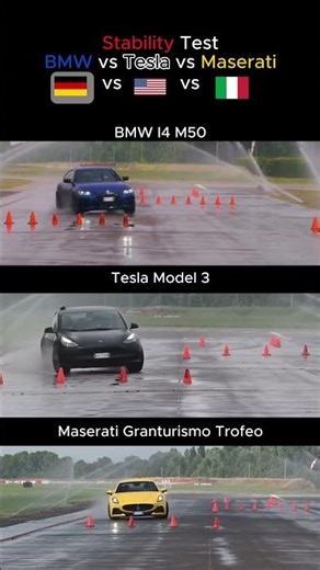 Stability Test : BMW vs Maserati vs Tesla !!!