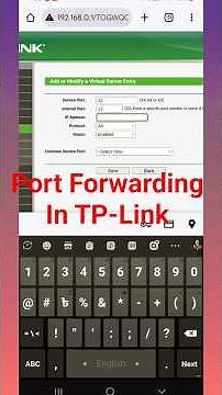 Port forwarding in tp link router
