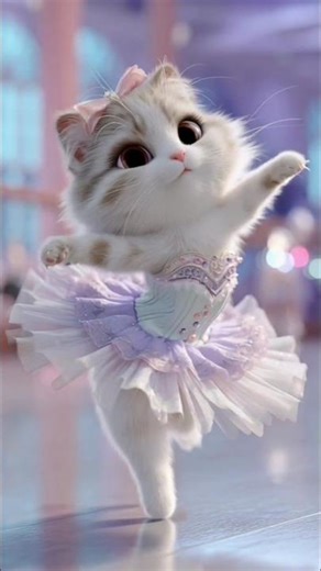 The Cutest Ballerina Cat You’ll Ever See 💖🩰✨#catdance #viral