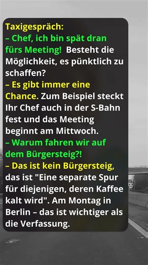Was ist einem Taxifahrer wichtiger als die Verfassung? #witze