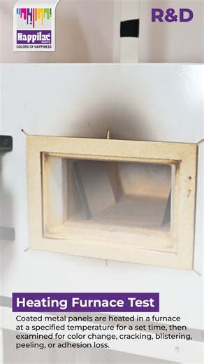 At Happilac Paints, we believe in continuous research and development to consistently enhance the quality and performance of our products. The Heating Furnace Test (ASTM D2485) evaluates a coating’s resistance to heat exposure, ensuring stability, adhesion, and performance under elevated temperatures. This test helps us deliver coatings that remain durable and reliable even in demanding conditions. #HappilacPaints #HeatingFurnaceTest #ASTMD2485 #ResearchandDevelopment #PaintTechnology #Innovatio