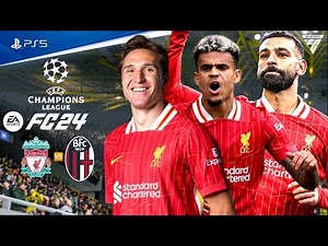 22K views · 6K reactions | EA FC 24 | Liverpool vs Bologna - UEFA Champions League Group Stage 2024 Matchday 2 of 8 ft. Mohamed Salah, Chiesa, Luis Díaz, Darwin Nuñéz, Diogo Jota, Gakpo, Endo, Alisson, Virgil van Djik, Robertson, Konaté, Szoboszlai, Mac Allister, Gravenberch, Trent Alexander-Arnold | PS5™ [4K60] | Santos Christley | Facebook