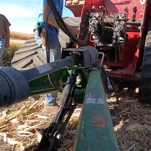 Quad tractor breaks down on the farm