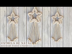 ESTRELA DE NATAL EM MACRAMÊ PASSO A PASSO | DIY MACRAME CHRISTMAS STAR TUTORIAL STEP BY STEP