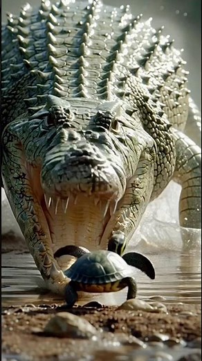 Crocodile vs Turtle: The Unbelievable Escape! 🐢 | Epic Wildlife Battle