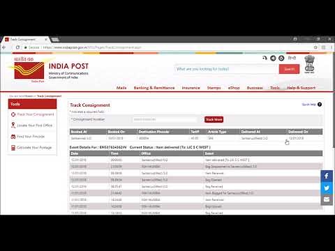 Speed Post Tracking : How to track consignment online