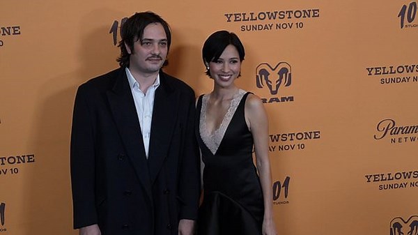 Kelsey Asbille and boyfriend at Yellowstone 5B premiere