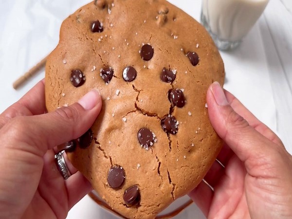 One Giant Protein Cookie You Can Make in Minutes
