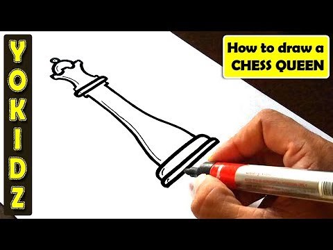 Draw a CHESS QUEEN - How to Draw (Easy in 2 Minutes)