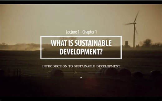 【Coursera】可持续发展的时代part1（双语字幕）