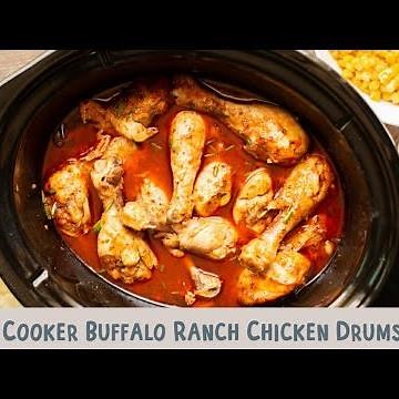 🌶️🔥 Slow Cooker Buffalo Ranch Drumsticks 🍗✨ Spicy, Zesty, and Finger-Lickin' Good! 🎉🍴
