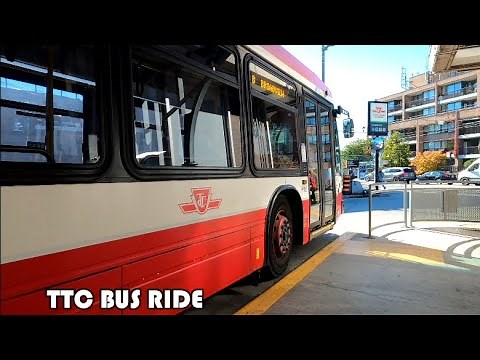 4k TTC Route 8 Bus From Broadview Station To Plains Rd & Coxwell Ave