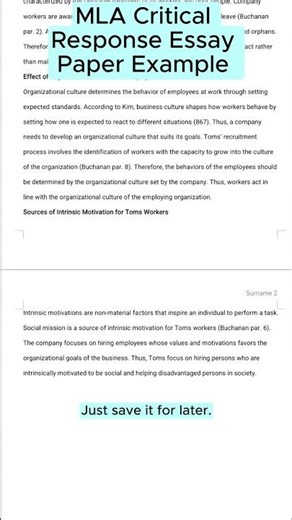 MLA Critical Response Essay Paper Example on Organizational Culture