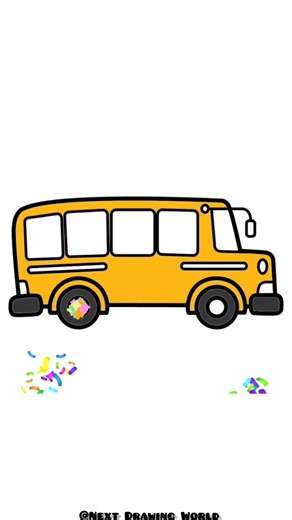Can we reach 1,000 likes for this yellow bus? 🚌✨ #easydrawing #howtodraw