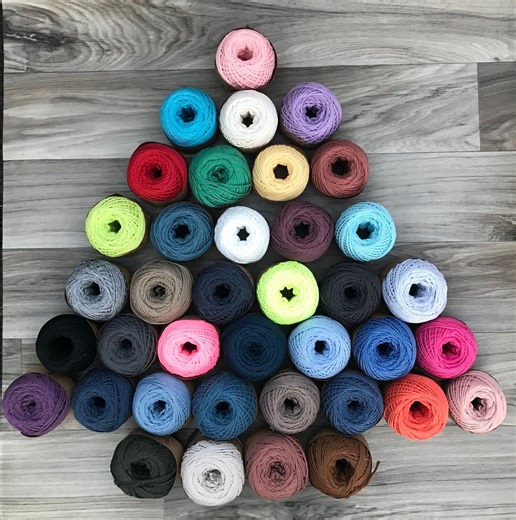 2mm Recycled Cotton Macrame Cord: 278 Ft Single Twist Yarn - Etsy