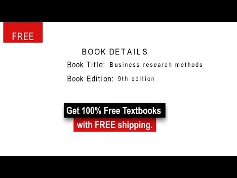 Business Research Methods - 9th Edition 100% discount on all the Textbooks