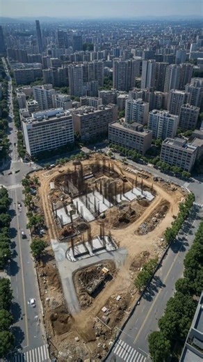 Skyscraper Rising From Nothing | Ultimate Construction Time-Lapse #timelapse #droneview #Shorts