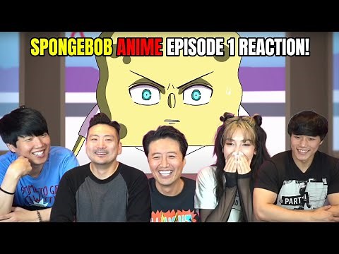 SPONGEBOB ANIME!! LMAO! | SPONGEBOB ANIME EPISODE 1 REACTION!