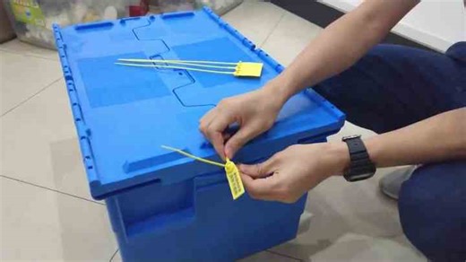 Tamper-Proof Plastic Seals Customizable with Numbers Logo Text Integrated Tags for Container Label Tie Security