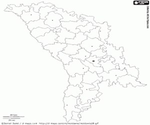 Moldova map coloring page printable game
