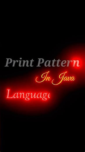 print pattern using for loop in Java language #coding #java #javalanguage