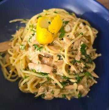 SPAGHETTI TONNO E LIMONE🐟🍋 Squisiti, ricetta facilissima #tonno #limone #pasta #spaghetti #food