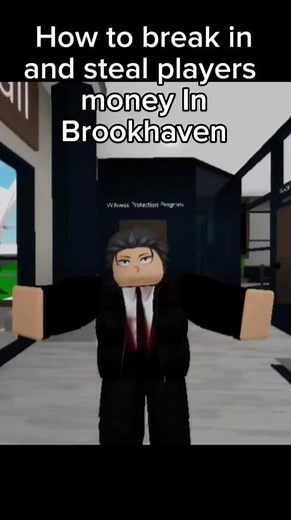 how to break in and steal players money in Brookhaven tutorial.