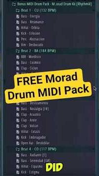 FREE Bonus 🎁 Gift with MORAD Drum Kit (Limited Time Only!) FREE Morad Drum MIDI Pack