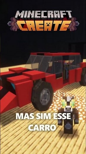 Criei um carro de corrida minecraft - Create mod #minecraft #minecraftmod