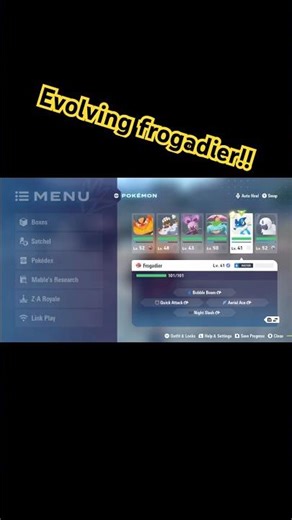 Evolving my frogadier in legends ZA!! #pokemon