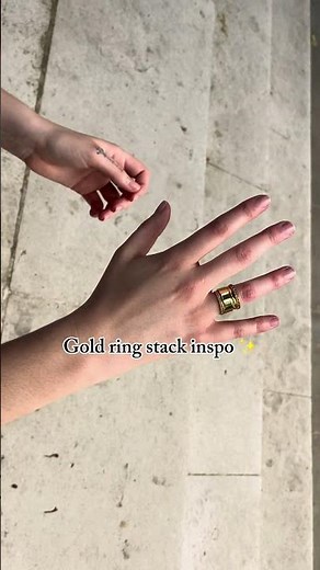 Gold Ring Stack Idea #adinastone