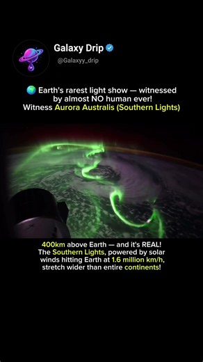 Earth's Rarest Light Show! Aurora Australis From Space 🌌⚡#shorts #space #universe #southernlights