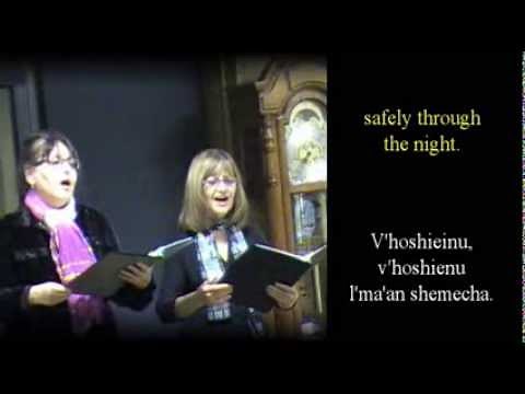 Hashkiveinu with lyrics sung by Maureen Dyer and Regan Johnson, Piano by Joan